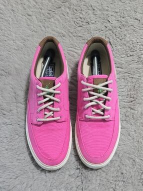 Polo by Ralph Lauren Pink Canvas Lace-Up Women's Sneakers size 8.5 (wide)
